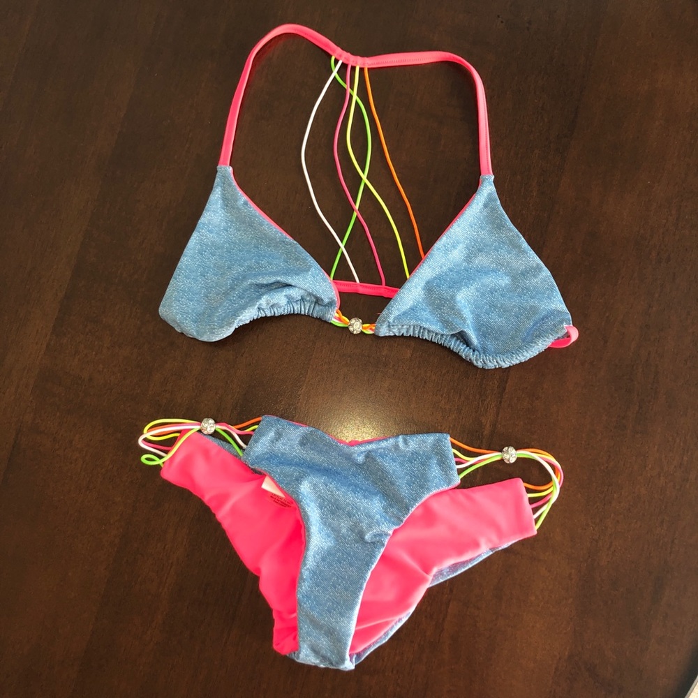 Beach Bunny Astropop Light Denim Bikini